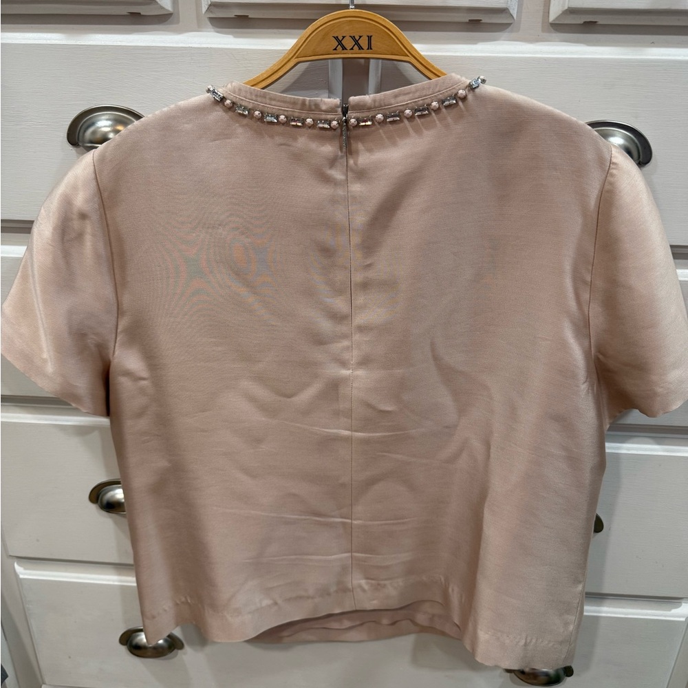 Tory Burch Pink Embellished Fitted Blouse - Picture 6 of 6